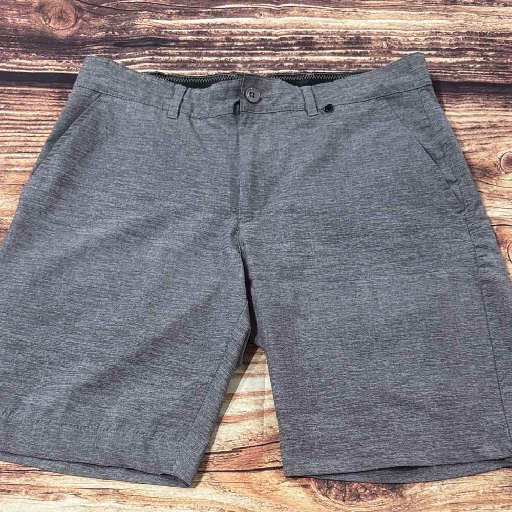 V46 Classic Gray Men's Flat Front Golf Shorts